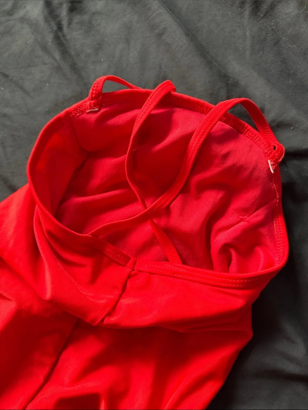 Red Ruffled One-Piece Swimsuit toddler